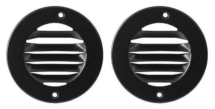 TR4498A 1961-66 Ford F-100, F-250, F-350 Truck; Windshield Defroster Vent Grilles; Black; Pair