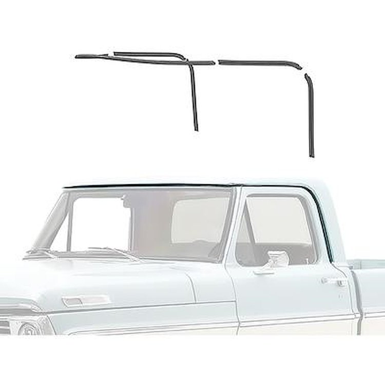 TR51700E 1967-72 Ford F-Series Pickup; Drip Rail Repair Set; 5-Pieces