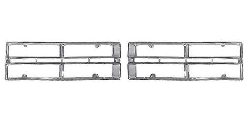 TR8150AC 1972 Ford F-Series Truck; Grille Inserts; Chrome; F-100/F-250/F-350; LH And RH Side; Pair