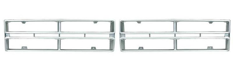 TR8150AS 1972 Ford F-Series Truck; Grille Inserts; Argent Silver; F-100/F-250/F-350; LH And RH Side; Pair