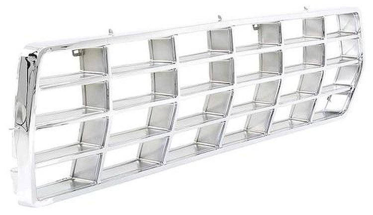 TR8150H Front Grille Insert for 1978-1979 Ford F-100, F-250, F-350 Truck, Bronco [Argent Silver With Chrome Trim]