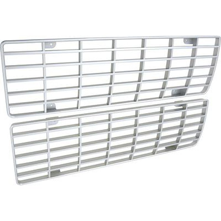 TR8150JP 1970 Ford F100,F250,F350 Pickup Truck; Front Grille Inserts; Argent Silver: Pair