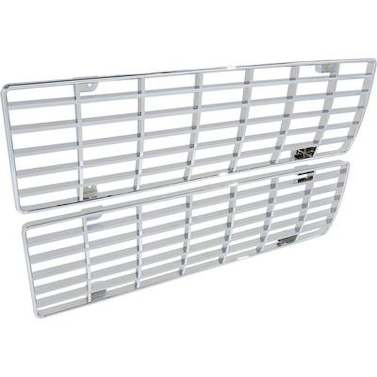 TR8150KP 1970 Ford F100,F250,F350 Pickup Truck; Front Grille Inserts; Chrome Plated