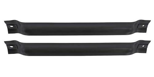 TR9057B 1973-95 Ford F100, F150, F250, F350; Rear Mount Gas Tank Straps; Lower Set; 19 or 38 Gallon; Pair; EDP Coated