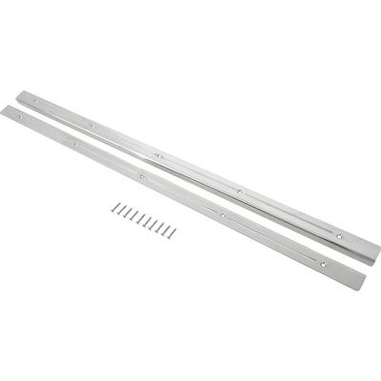 TRM13208E Door Sill Plate Set for 1953-1956 Ford Truck Models [Polished Aluminum, Ball Milled]