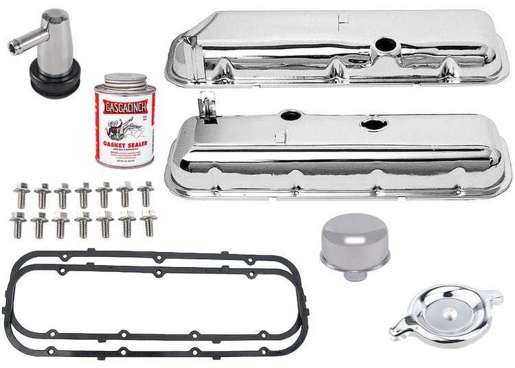 VC1212 Valve Cover Kit for 1965-1981 Chevy 396-454 Big Block Engines w/Power Brakes