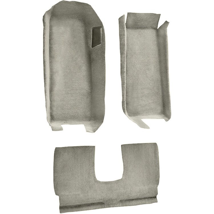 VT1109726 2005-13 Chevrolet Corvette; Coupe; Front Molded Carpet Set; w/ Rear Seat Riser; w/ Heel Pad; Cutpile; Oyster / Shale