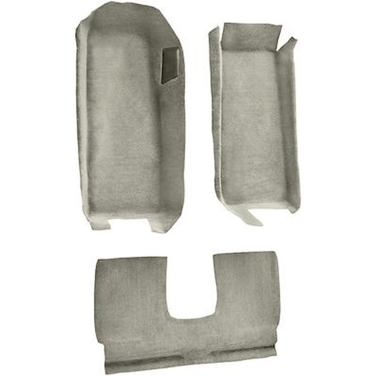 VT1109826 2005-13 Chevrolet Corvette; Coupe; Front Molded Carpet Set; w/ Rear Seat Riser; Cutpile; Oyster / Shale