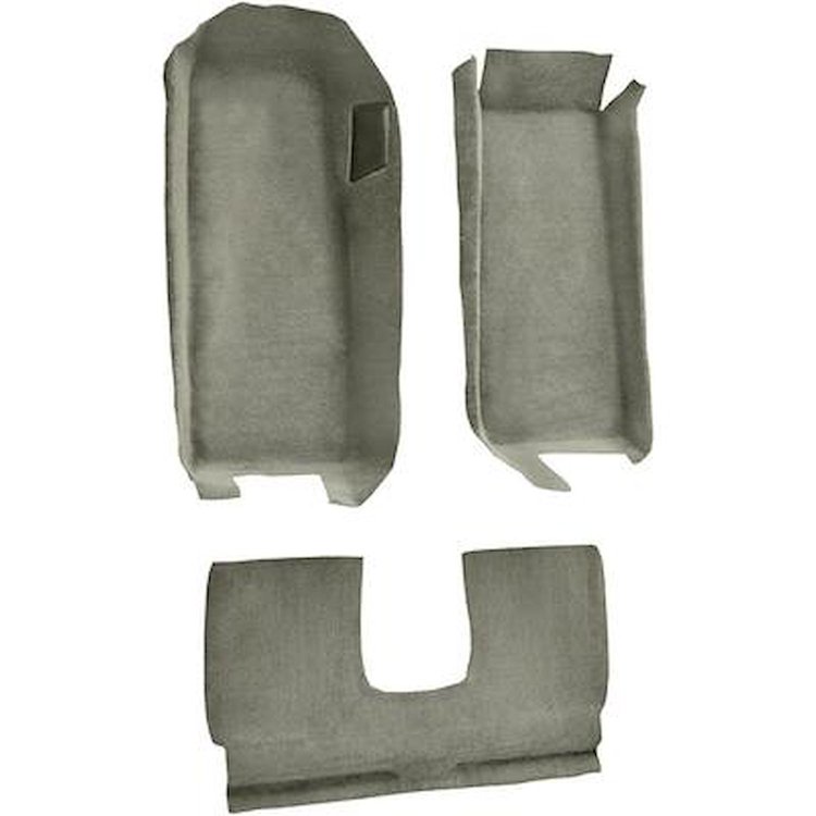 VT1109827 2005-13 Chevrolet Corvette; Coupe; Front Molded Carpet Set; w/ Rear Seat Riser; Cutpile; Gray