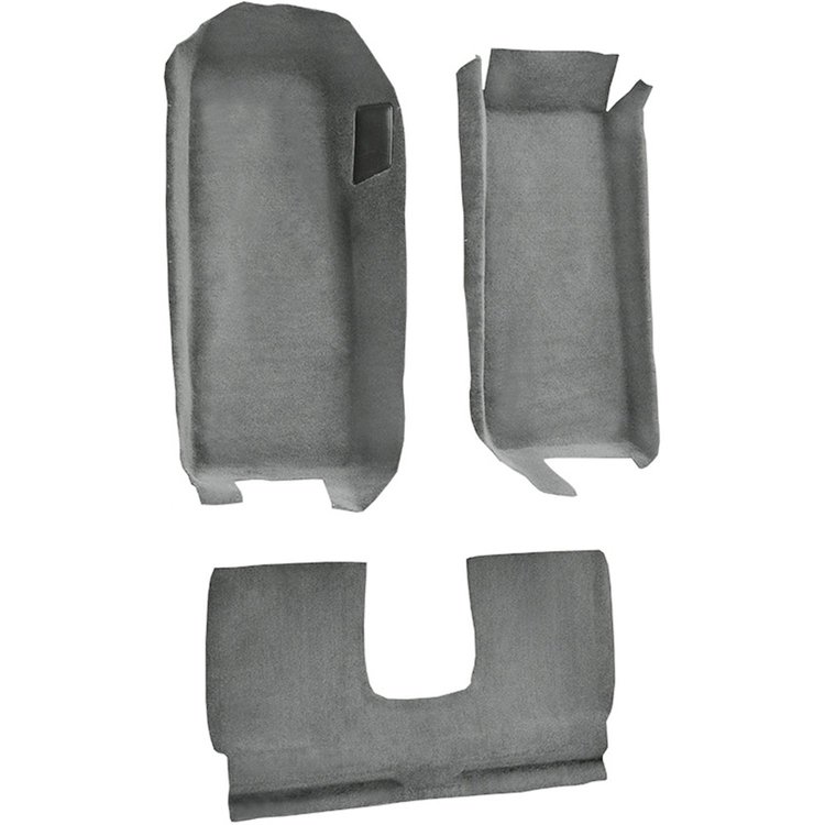 VT1109883 2005-13 Chevrolet Corvette; Coupe; Front Molded Carpet Set; w/ Rear Seat Riser; Cutpile; Medium Gray/Pewter
