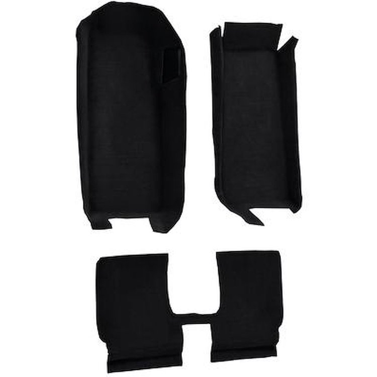 VT1110401 2005-13 Chevrolet Corvette; Convertible; Front Molded Carpet; w/ Rear Seat Riser; Cutpile; Black