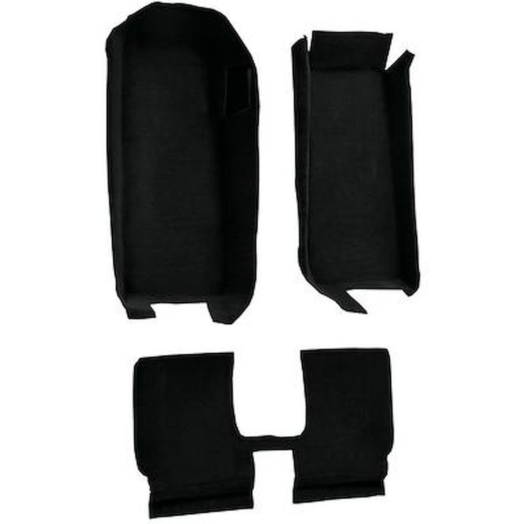 VT1110501 2005-13 Chevrolet Corvette; Convertible; Front Molded Carpet; w/ Rear Seat Riser; Truvette; Black