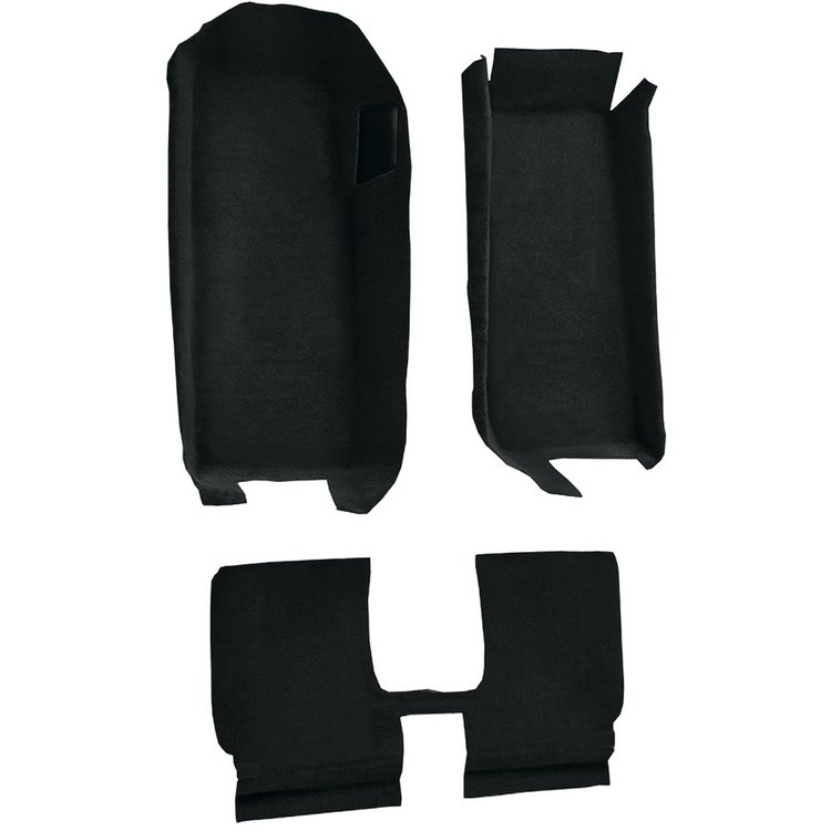 VT1110596 2005-13 Chevrolet Corvette; Convertible; Front Molded Carpet; w/ Rear Seat Riser; Truvette; Ebony