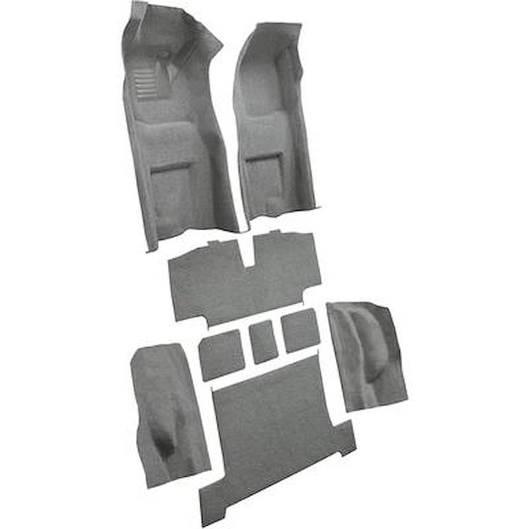 VT1116335 1968 Chevrolet Corvette; 4-Speed; Complete Molded Carpet Set; w/ Heel Pad; Loop; Gunmetal Gray