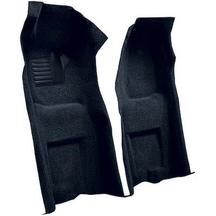 VT1116412 1968 Chevrolet Corvette; Automatic; Front Molded Carpet Set; w/ Heel Pad; Loop; Dark Blue