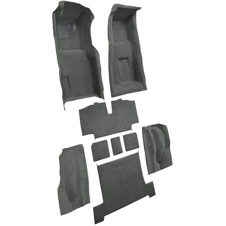 VT1116935 1969 Chevrolet Corvette; 4-Speed; Complete Molded Carpet Set; w/ Heel Pad; Loop; Gunmetal Gray