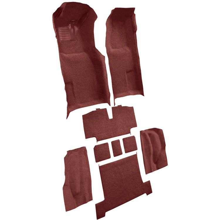 VT1117215 1970 Chevrolet Corvette; Automatic; Complete Molded Carpet Set; w/ Heel Pad; Loop; Maroon