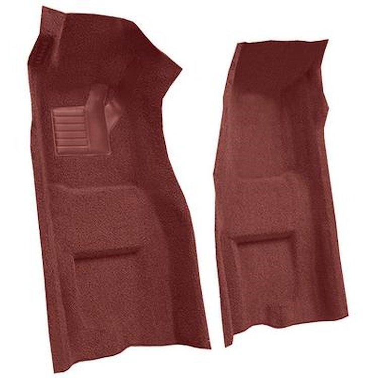 VT1117615 1970 Chevrolet Corvette; Automatic; Front Molded Carpet Set; w/ Heel Pad; Loop; Maroon