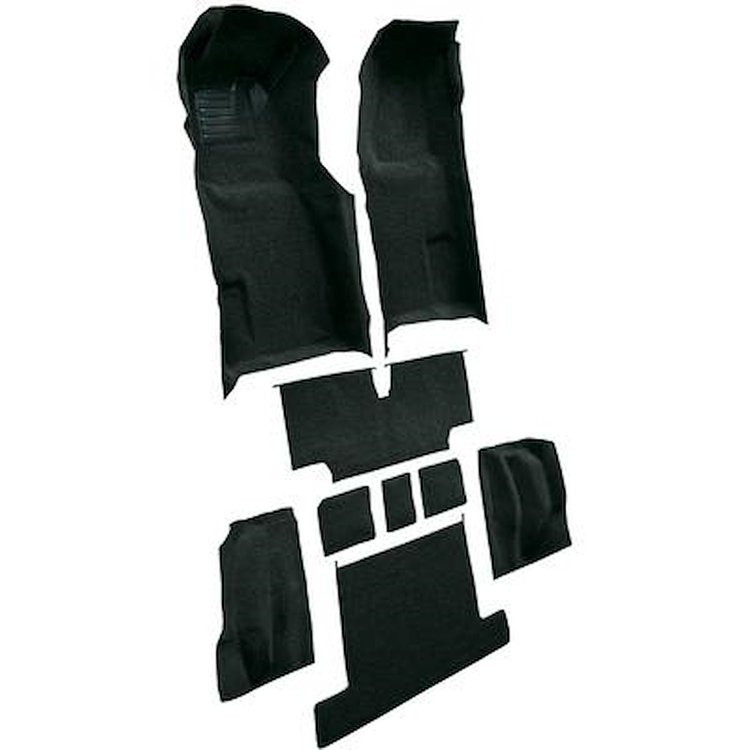 VT1119285 1976 Chevrolet Corvette; Complete Molded Carpet Set; w/ Heel Pad; Loop; Blue Green