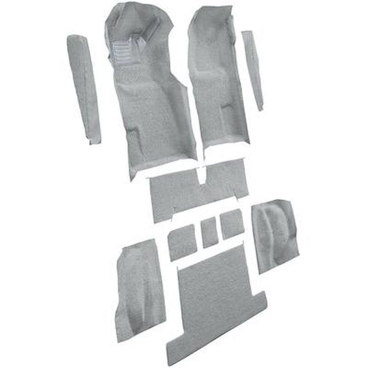 VT1119568 1977 Chevrolet Corvette; Complete Molded Carpet Set; w/ Heel Pad; Cutpile; Smoke Gray