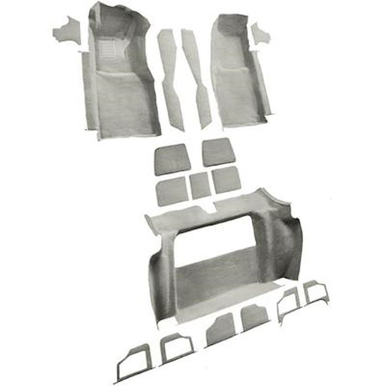 VT1119926 1978 Chevrolet Corvette; Complete Molded Carpet Set; w/o Door Panels; Cutpile; Oyster / Shale
