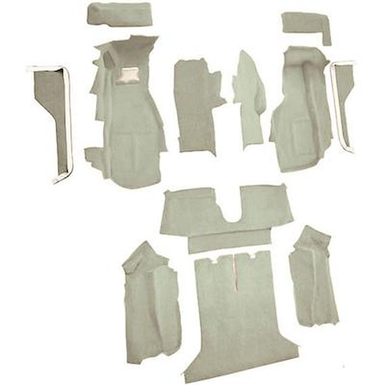 VT1121674 1984-87 Chevrolet Corvette; Coupe; Complete Molded Carpet Set; w/ Heel Pad; Cutpile; Saddle / Biscuit
