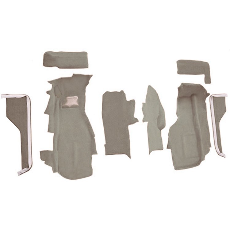 VT1122027 1984-87 Chevrolet Corvette; Front Molded Carpet Set; w/ Heel Pad; Cutpile; Gray
