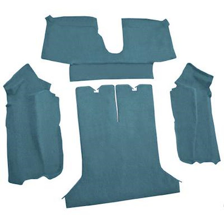 VT1122404 1984-87 Chevrolet Corvette; Coupe; Rear Molded Carpet; w/ Heel Pad; Cutpile; Metallic Blue
