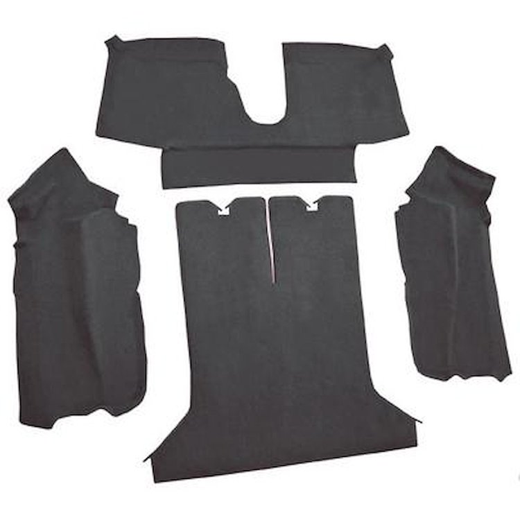 VT1122433 1984-87 Chevrolet Corvette; Coupe; Rear Molded Carpet; w/ Heel Pad; Cutpile; Graphite