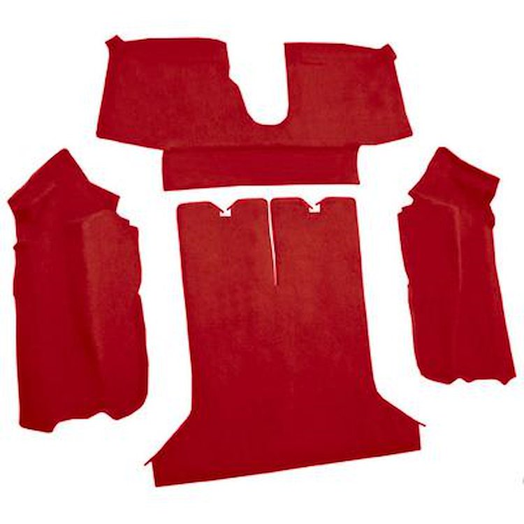 VT1122577 1984-87 Chevrolet Corvette; Coupe; Rear Molded Carpet; Cutpile; Flame Red