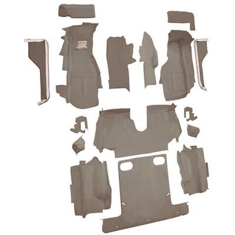 VT1122727 1986-87 Chevrolet Corvette; Convertible; Complete Molded Carpet Set; Cutpile; Gray