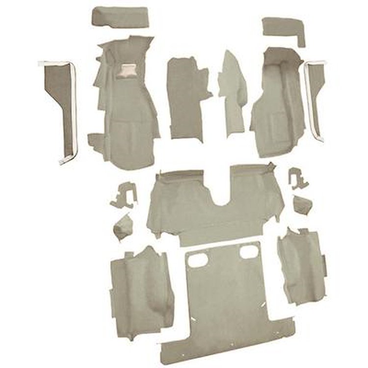 VT1122774 1986-87 Chevrolet Corvette; Convertible; Complete Molded Carpet Set; Cutpile; Saddle / Biscuit