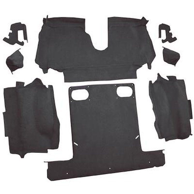 VT1123033 1986-89 Chevrolet Corvette; Convertible; Rear Molded Carpet; w/ Heel Pad; Cutpile; Graphite