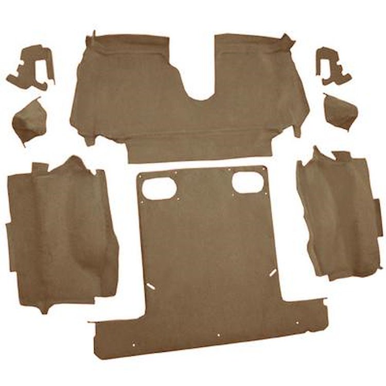 VT1123059 1986-89 Chevrolet Corvette; Convertible; Rear Molded Carpet; w/ Heel Pad; Cutpile; Cognac