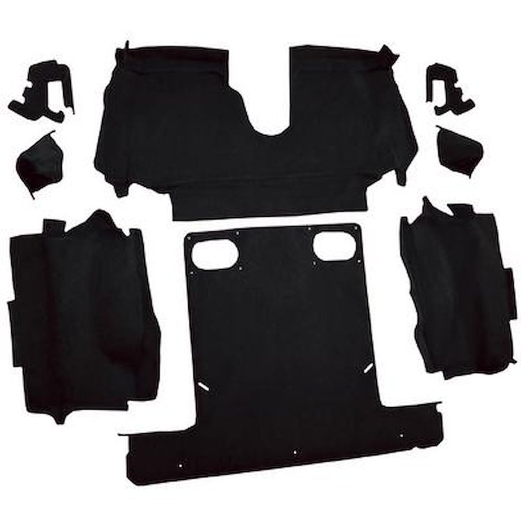 VT1123101 1986-89 Chevrolet Corvette; Convertible; Rear Molded Carpet; Cutpile; Black
