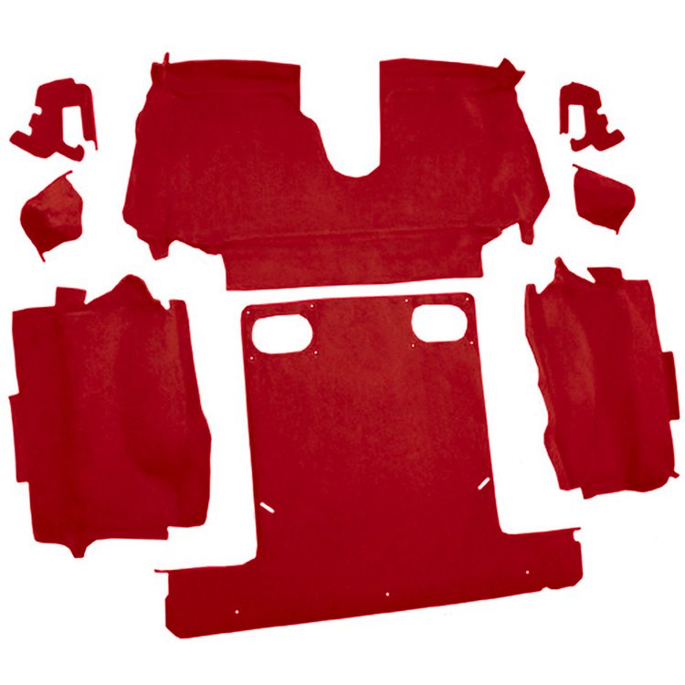 VT1123177 1986-89 Chevrolet Corvette; Convertible; Rear Molded Carpet; Cutpile; Flame Red
