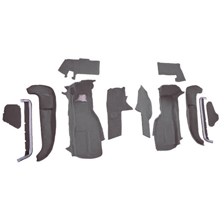 VT1125368 1988-89 Chevrolet Corvette; Front Molded Carpet Set; Cutpile; Smoke
