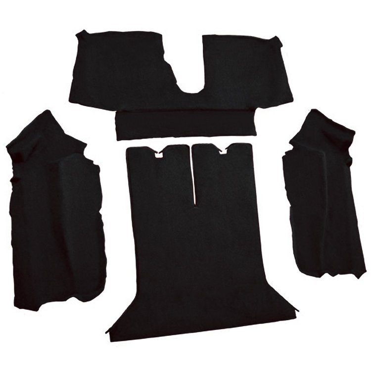 VT1125601 1990-93 Chevrolet Corvette; Coupe; w/ 2 Door Latches; Rear Molded Carpet; w/ Heel Pad; Cutpile; Black
