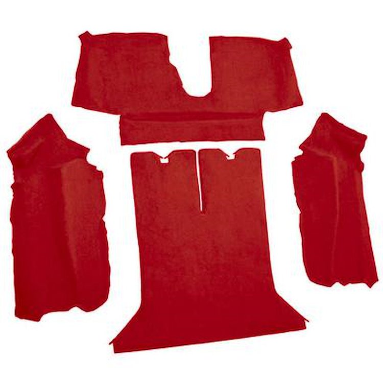 VT1125777 1990-93 Chevrolet Corvette; Coupe; w/ 2 Door Latches; Rear Molded Carpet; Cutpile; Flame Red
