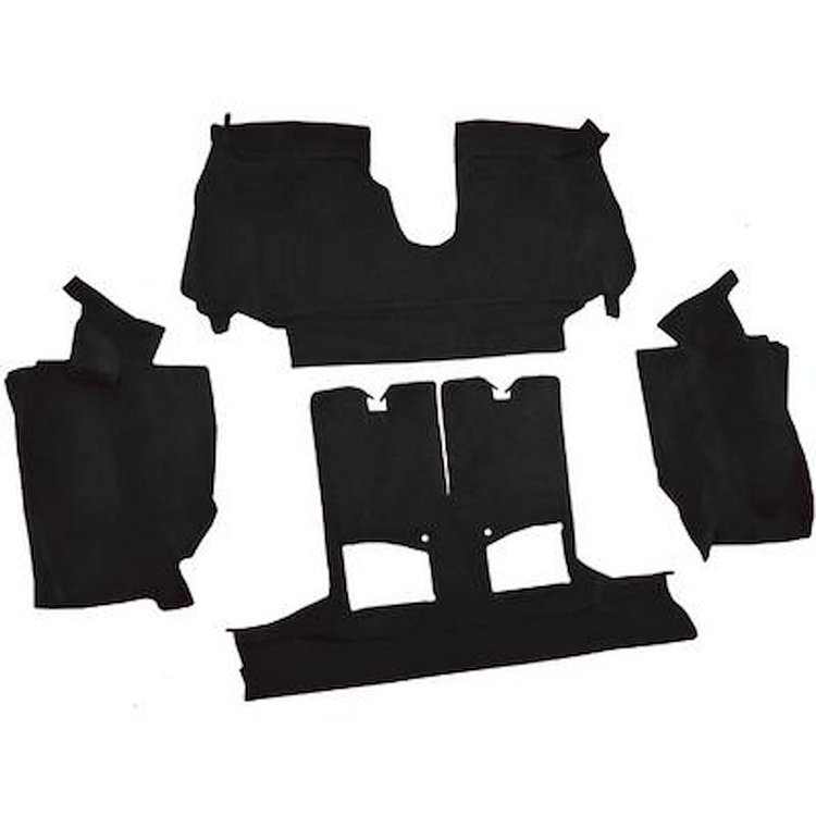 VT1126201 1990-93 Chevrolet Corvette; Convertible; w/ 2 Door Latches; Rear Molded Carpet; w/ Heel Pad; Cutpile; Black