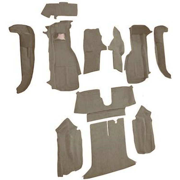VT1126828 1994-96 Chevrolet Corvette; Coupe; Complete Molded Carpet Set; w/o Door Panels; Cutpile; Medium Beige