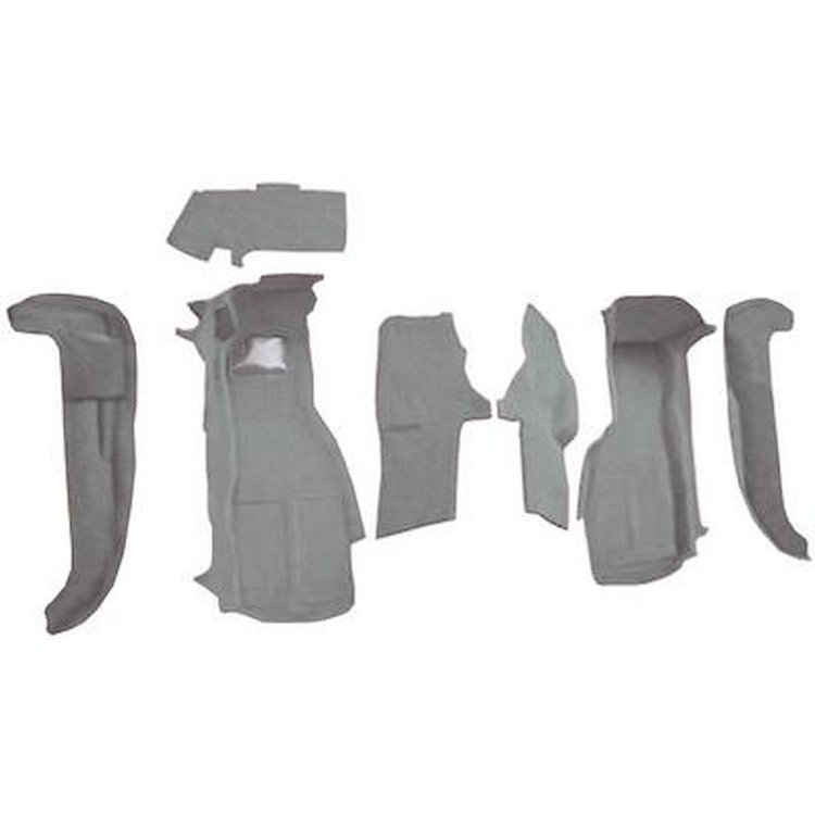 VT1127383 1994-96 Chevrolet Corvette; Front Molded Carpet Set; w/ Heel Pad; w/o Door Panels Cutpile; Medium Gray/Pewter