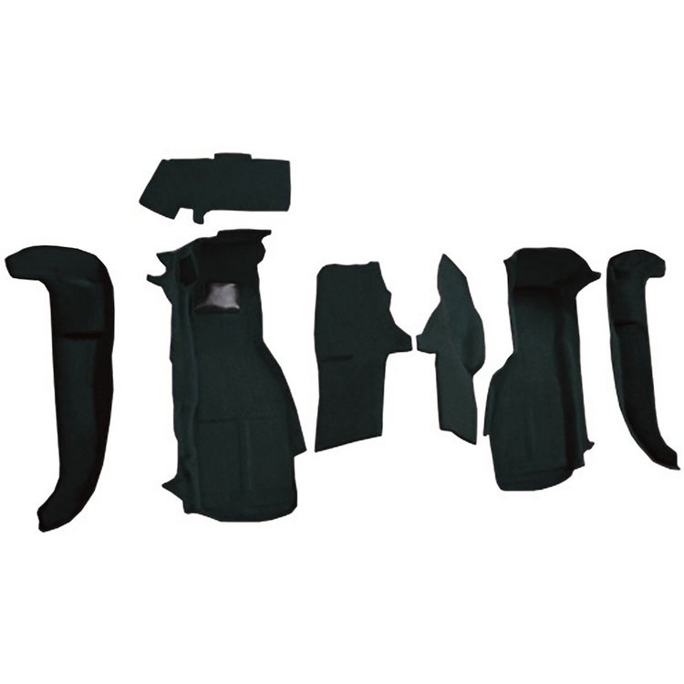 VT1127501 1994-96 Chevrolet Corvette; Front Molded Carpet Set; w/o Door Panels; Truvette; Black