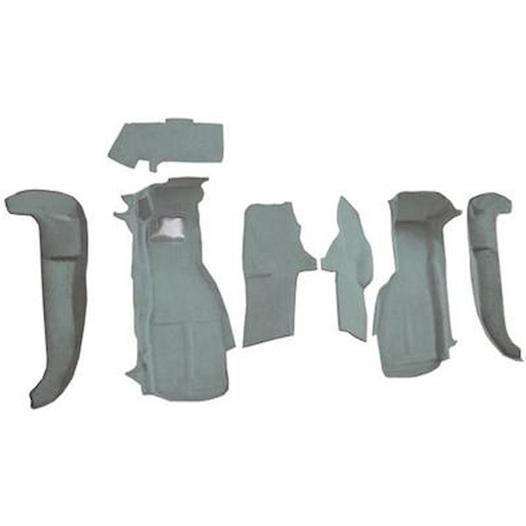 VT1127525 1994-96 Chevrolet Corvette; Front Molded Carpet Set; w/o Door Panels; Truvette; Gray