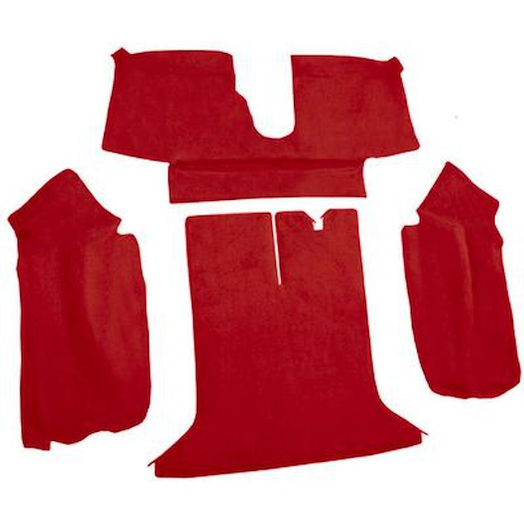 VT1127677 1994-96 Chevrolet Corvette; Coupe; Rear Molded Carpet; w/ Heel Pad; Cutpile; Flame Red