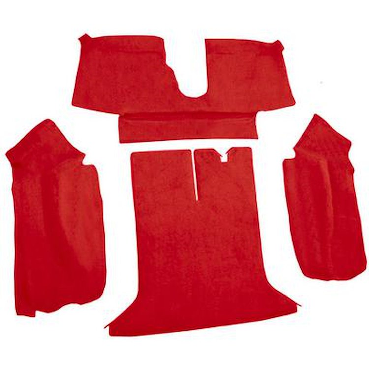 VT1127691 1994-96 Chevrolet Corvette; Coupe; Rear Molded Carpet; w/ Heel Pad; Cutpile; Torch Red