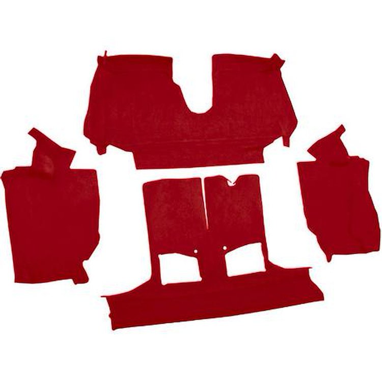 VT1128791 1994-96 Chevrolet Corvette; Convertible; Rear Molded Carpet; Truvette; Torch Red