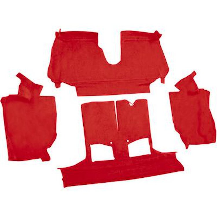 VT1129191 1992-93 Chevrolet Corvette; Convertible; w/ 1 Door Latch; Rear Molded Carpet; Cutpile; Torch Red