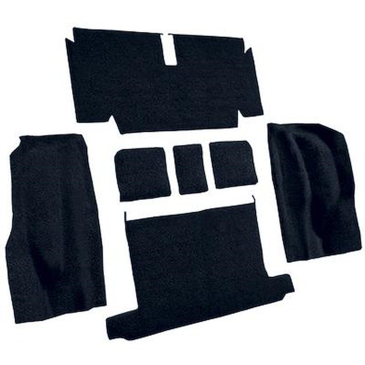 VT1132812 1971-72 Chevrolet Corvette; Roadster; Rear Molded Carpet; w/ Heel Pad; Loop; Dark Blue