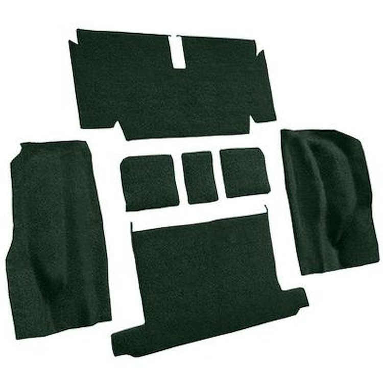 VT1132813 1971-72 Chevrolet Corvette; Roadster; Rear Molded Carpet; w/ Heel Pad; Loop; Dark Green
